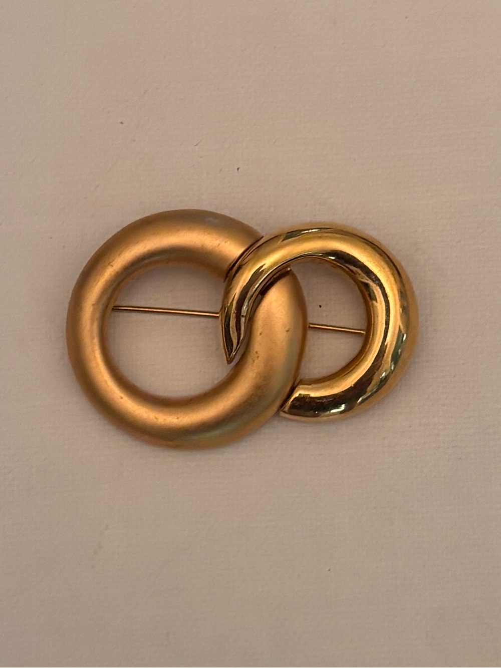 Gold Monet Linked Circle Brooch - Women Jewelry